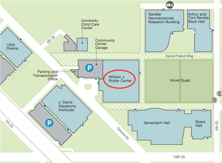 William J Rutter Center map